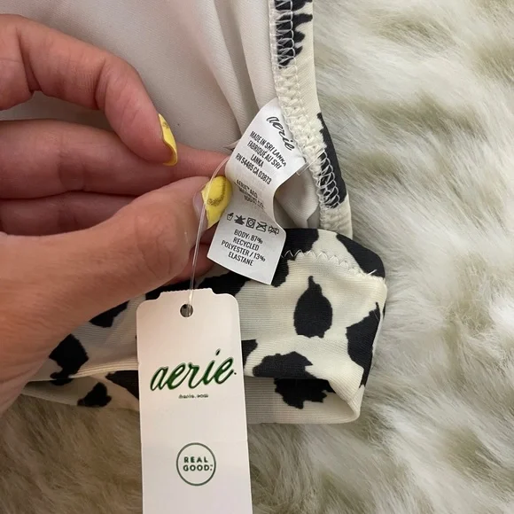 Aerie Black and White Leopard Bikini Top - Picture 4 of 5